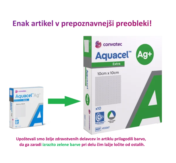 aquacel Ag plus extra prenovljena embalaža Aquacel Ag+ Extra